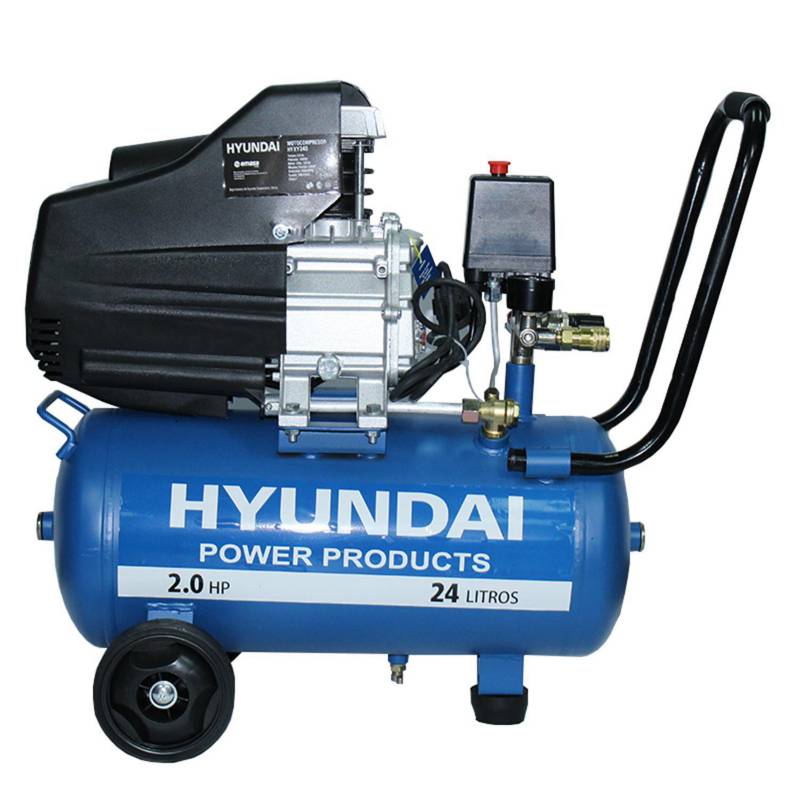HYUNDAI - Compresor de aire porátil 2HP 24L