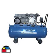 HYUNDAI - Compresor de aire porátil 2HP 100L