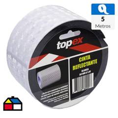 TOPEX - Cinta reflectante 50mm x 5m blanco