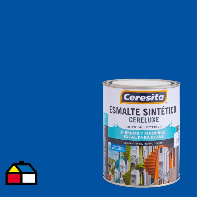 CERESITA - Esmalte Sintético Cereluxe 1/4 galón Azul Pacífico