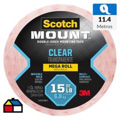 SCOTCH - Cinta Doble Faz Scotch-Mount transparente 25mm x 11.4mts