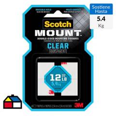 SCOTCH - Cuadros Doble Faz Scotch-Mount transparente 25 mm x 25 mm