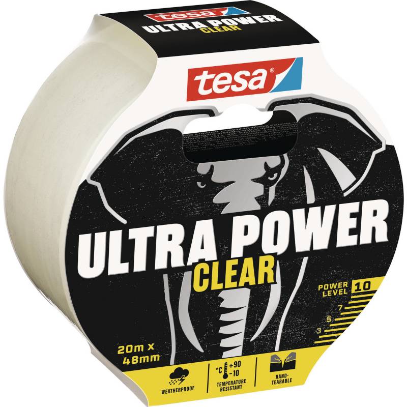 TESA - Cinta de Reparación Ultra Power Clear 20 m x 48 mm transparente