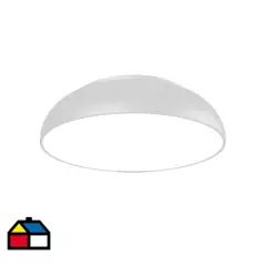 BLUMENAU - Plafón Redondo Plano blanco aluminio 400mm 3 luces E27