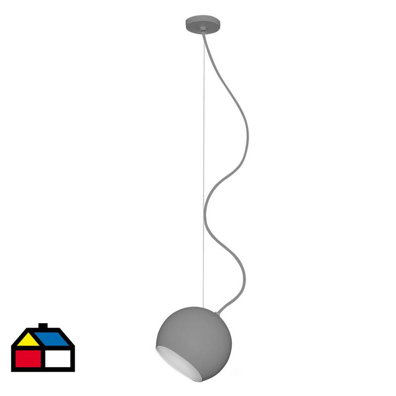 BLUMENAU - Lámpara colgante Oca gris 110mm cable hilo tejido gris 1 luz G9