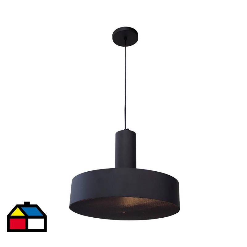 BLUMENAU - Lámpara colgante Carbono negra 400mm 1 luz E27