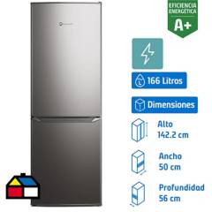MADEMSA - Refrigerador bottom freezer 166 litros