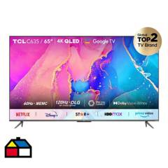 TCL - QLED 65" 65C635 4K HDR Smart TV Google TV