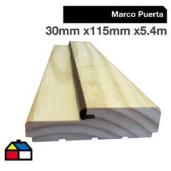 SIN MARCA - Juego Marco Puerta Pino 30x115x5400 (Con Burlete)