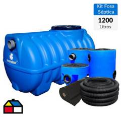 AMERPLAST - Pack Fosa Tricapa 1200 Lts con Kit Completo accesorios.