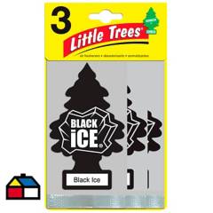 LITTLE TREES - Aromatizante Pinito 3-Pack fragancia Black Ice