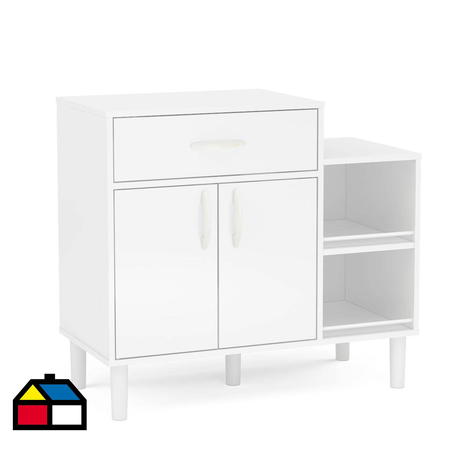 Mueble microondas 62 cm Blanco - Sodimac.com