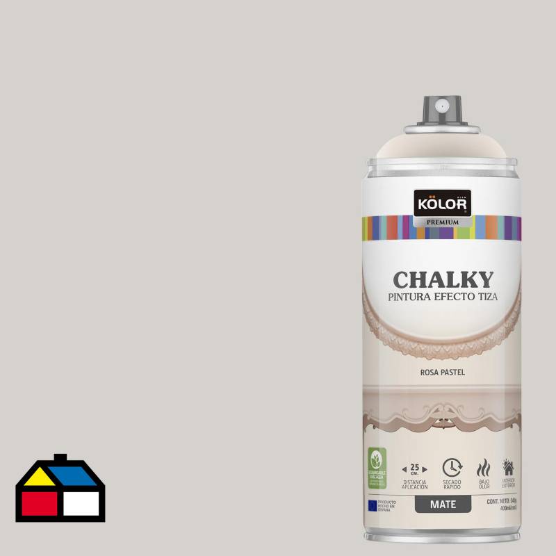 KOLOR - Pintura Tizada Chalky en Spray Rosa Pastel Mate 400ml
