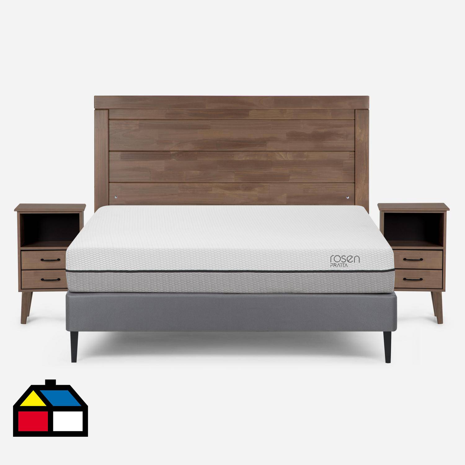 Cama Tempo 2 Plazas + Muebles Sicilia