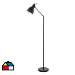 EGLO - Lámpara de pie 137 cm Acero Negro 1 luz E27