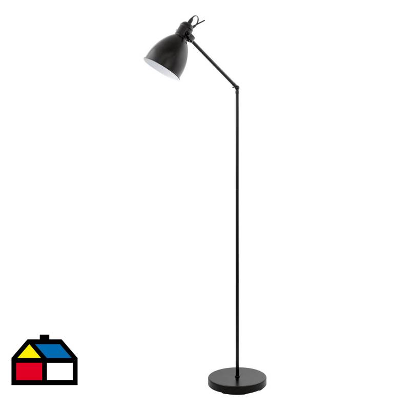 EGLO - Lámpara de pie 137 cm Acero Negro 1 luz E27