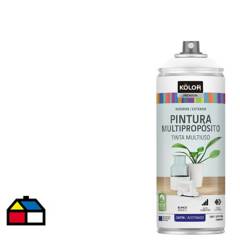 KOLOR - Pintura Esmalte Base Agua en Spray  Blanco Satinado 400 ml
