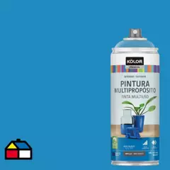 KOLOR - Pintura Esmalte Base Agua en Spray Azul Celeste Brillante 400 ml