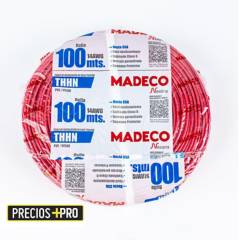 MADECO - Cable eléctrico (Thhn) 14 Awg 100 m Rojo