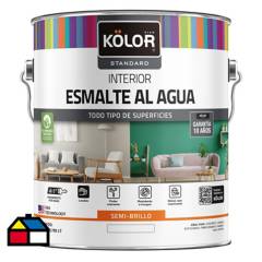 KOLOR - Esmalte al agua standard interior semibrillo blanco 1 galón