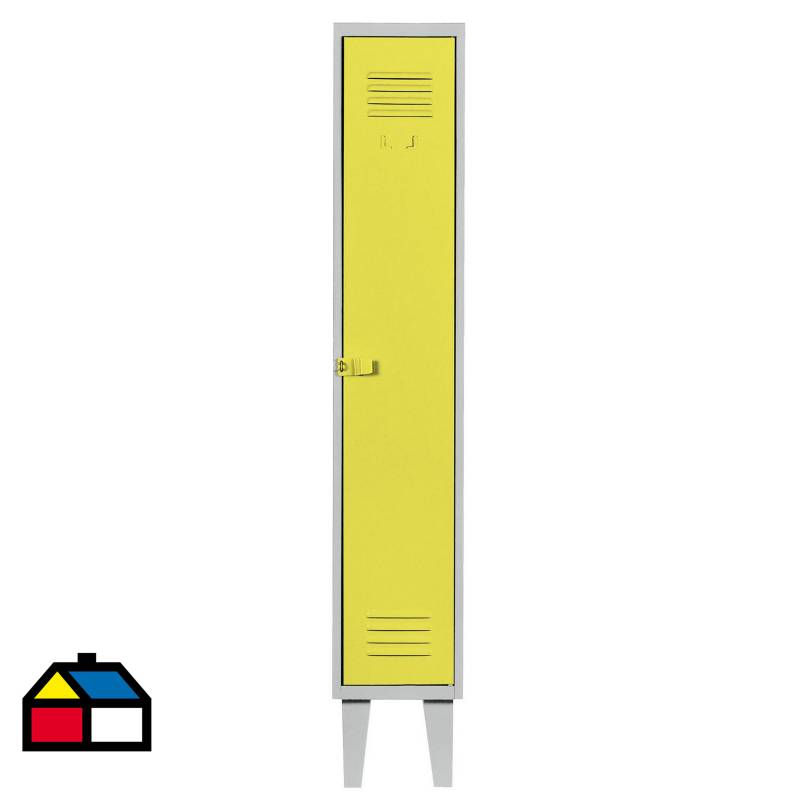 MOVILOCKERS - Lockers alta resistencia 170x29x45 cm 1 cuerpo 1 puerta amarillo