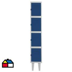 MOVILOCKERS - Lockers alta resistencia 170x29x45 cm 1 cuerpo 4 puerta azul