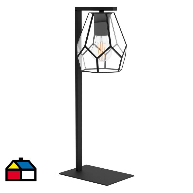 EGLO - Lámpara de pie Aluminio Negro 1 luz E27