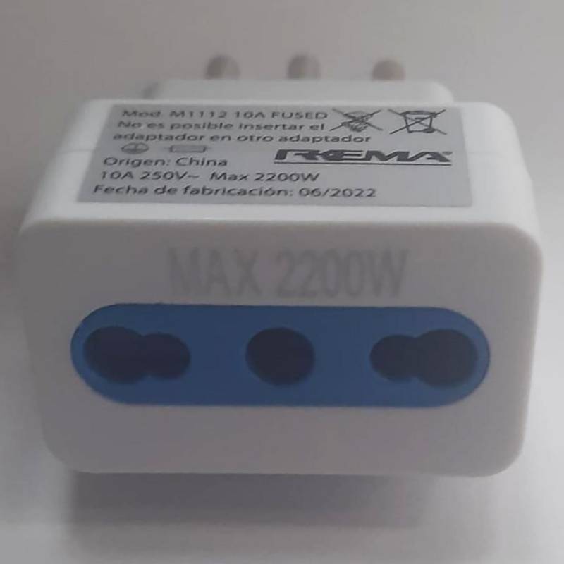 Adaptador 10-16a blanco Rema