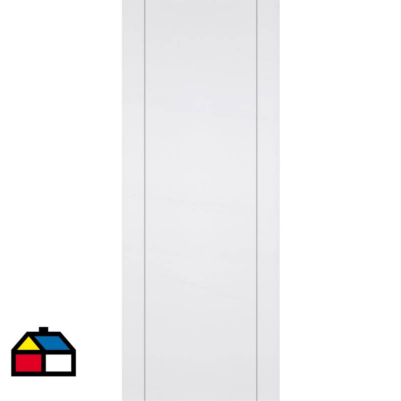 DIMFER - Puerta Interior HDF prepintada blanca Alessa 70x200 sin perforación