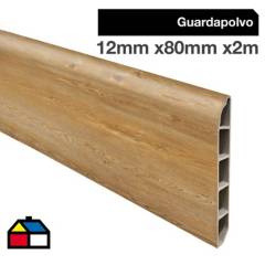 HOGA - Guardapolvo PVC 2mt x 80mm Color Bamboo.