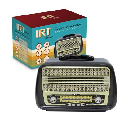 Radio retro BT/FM/AM/SW/USB/SD/AUX IRT madera.
