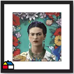 FRIDA KAHLO - Cuadro decorativo muro Frida Kahlo 40x40 cm