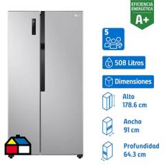 LG - Refrigerador Side by Side 508 litros