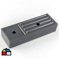 KLIPEN - Divisor de cajon plástico 2 espacios cuadrado c/tapa 320*110*60