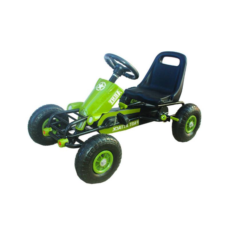 KIDSCOOL - Go kart Racing army XL verde Kidscool