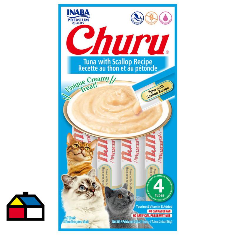 CHURU - Churu snack puré gatos atún con ostión 56 gr
