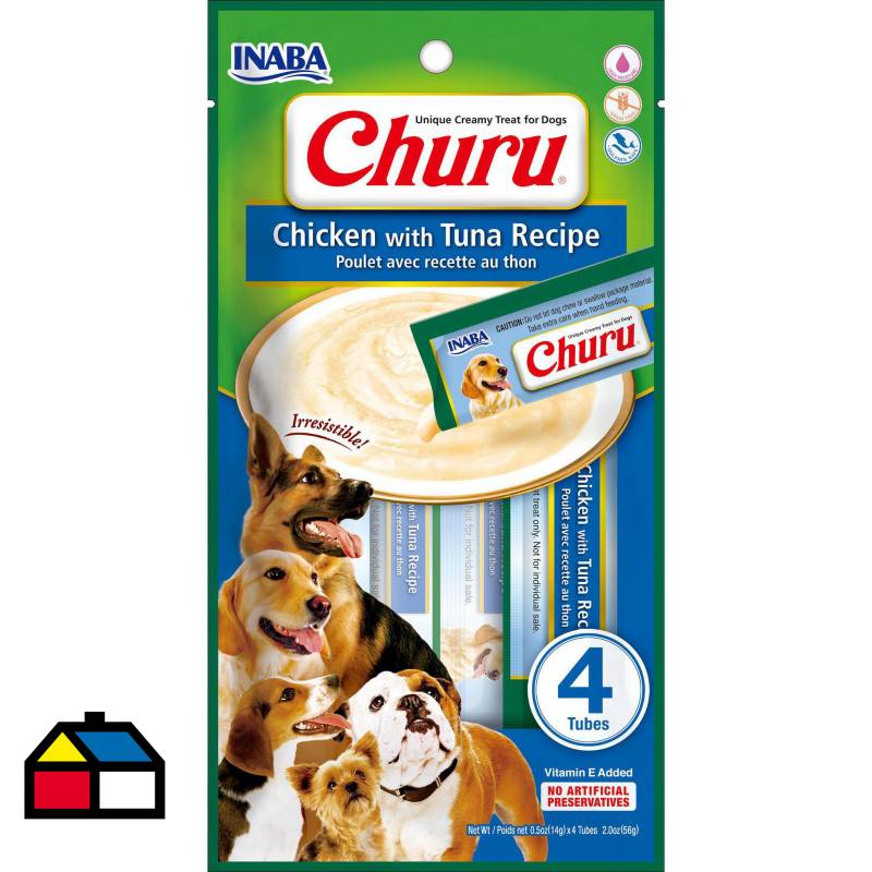 CHURU - Churu snack puré perros pollo con atún 56 gr