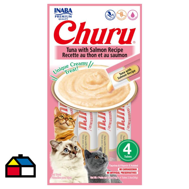 CHURU - Churu snack puré gatos atún con salmón 56 gr