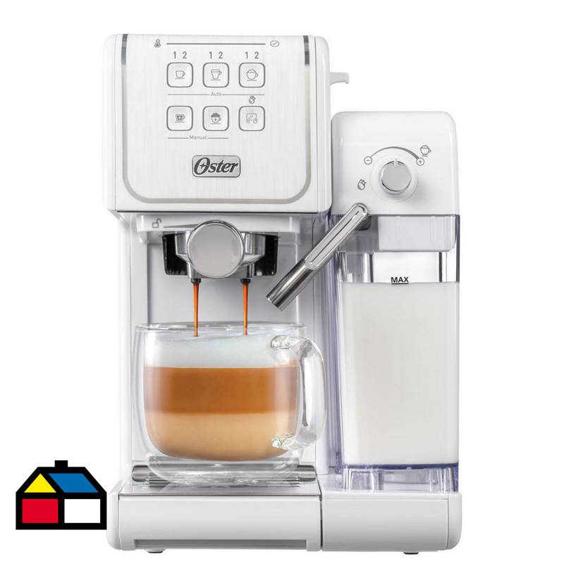 OSTER - Cafetera primma latte touch blanca