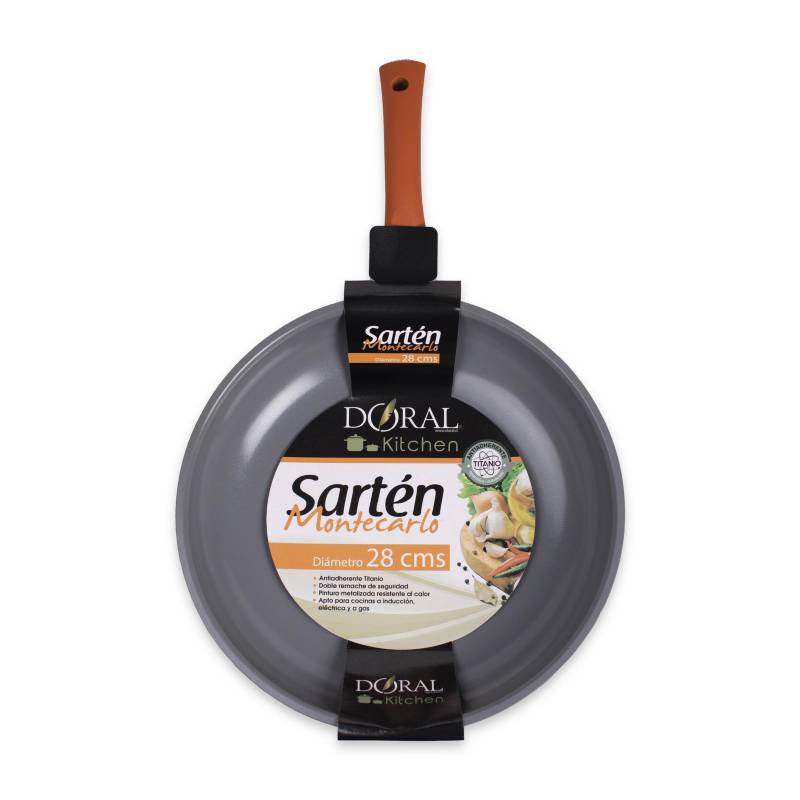 Sartén Aluminio Titanio Metalizado Salmon 28cm