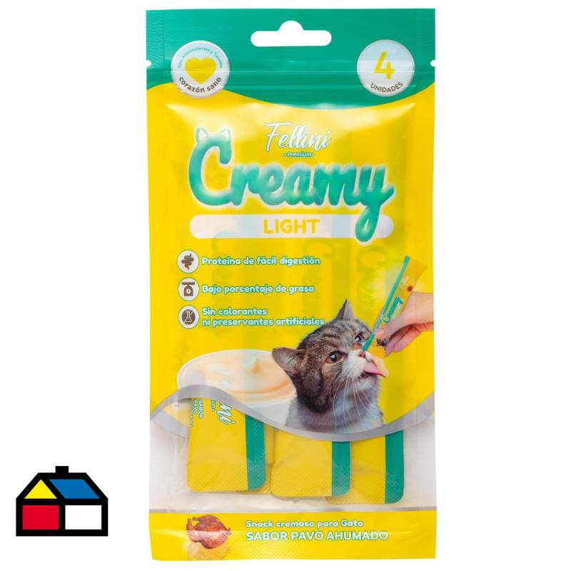 FELLINI - Snack humedo para gatos fellini creamy light 60 gr