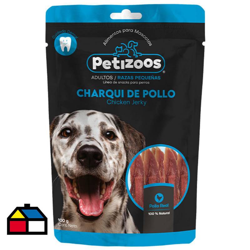 PETIZOOS - Snack para perros charqui de pollo 100 gr