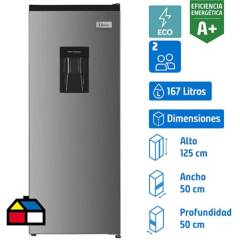 LIBERO - Refrigerador Single Door Frío Directo 167 Litros Inox LRM-178DFIW