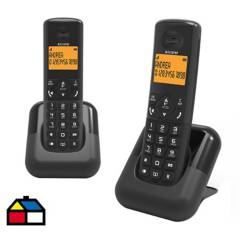 ALCATEL - Pack 2 teléfonos inalámbricos digitales E610 negro