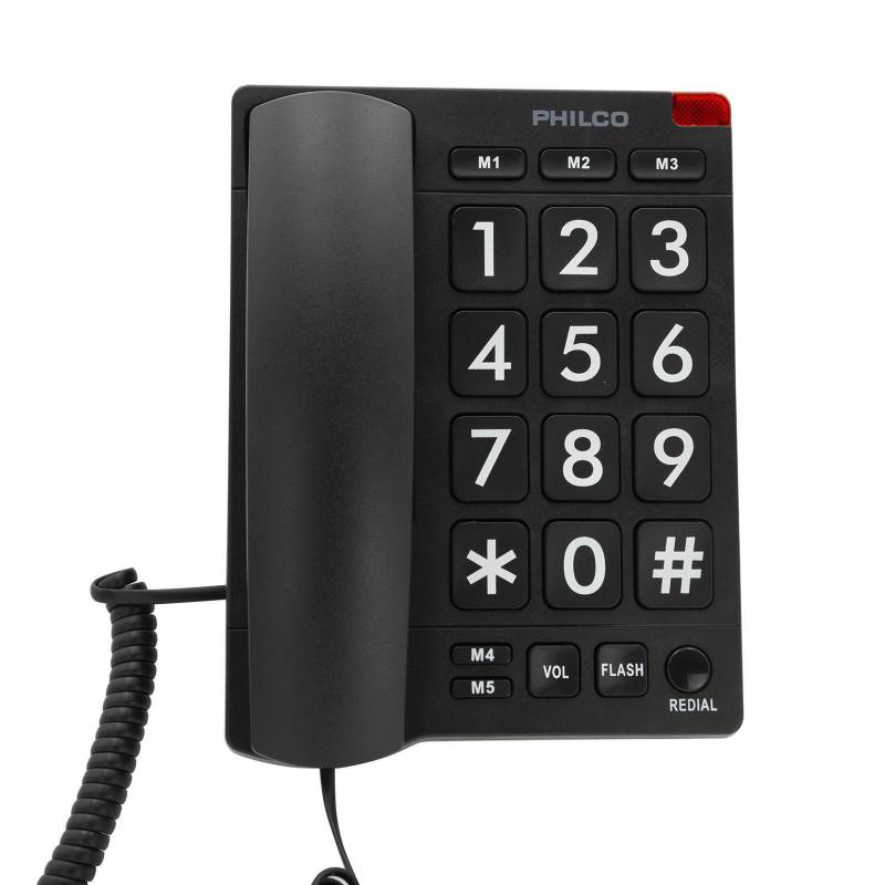 PHILCO - Teléfono de sobremesa con números grandes