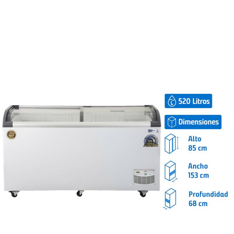 VENTUS - Congelador Industrial Vidrio Semi-Curva 500 l CTV-520Q