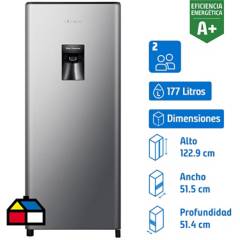 HISENSE - Refrigerador Single Door Frío Directo 177 Litros Silver HRO179SD