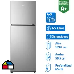 HISENSE - Refrigerador Top Freezer No Frost 324 Litros Silver RD-42WR