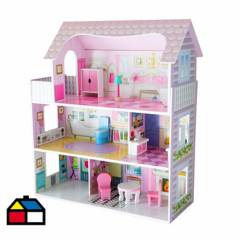 KIDSCOOL - Casa de muñecas little con accesorios