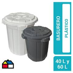 JENNY HOME - Pack 2 basureros plásticos redondos 40 y 65 lt